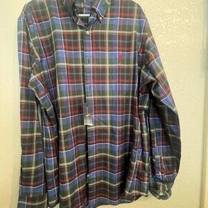 Polo by Ralph Lauren Classic Plaid Button-Down Shirt - Navy, Green, Red